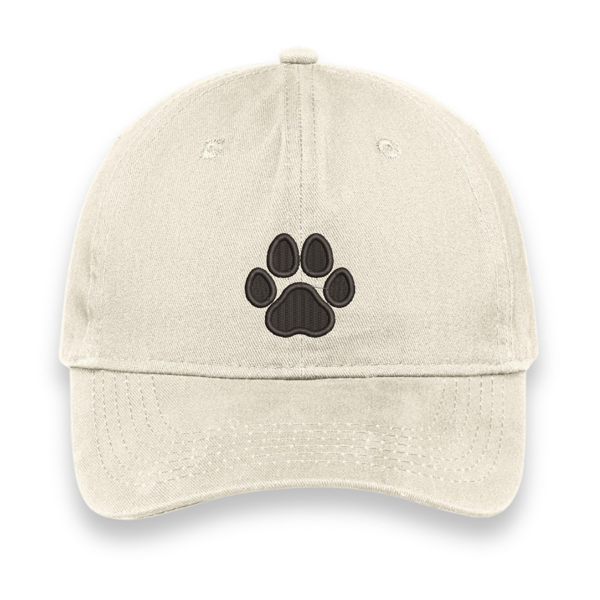 Custom Paw Print Embroidered Hat – Personalized Pet Lover Baseball Cap, Adjustable Unisex Gift for Dog & Cat Moms, Choose Your Thread Color