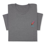Pink Flamingo Embroidered T-shirt, Embroidered Flamingo T-shirt, Embroidered Bird T-shirt Unisex, Pink Flamingo T-Shirt Gift for Bird Lover!