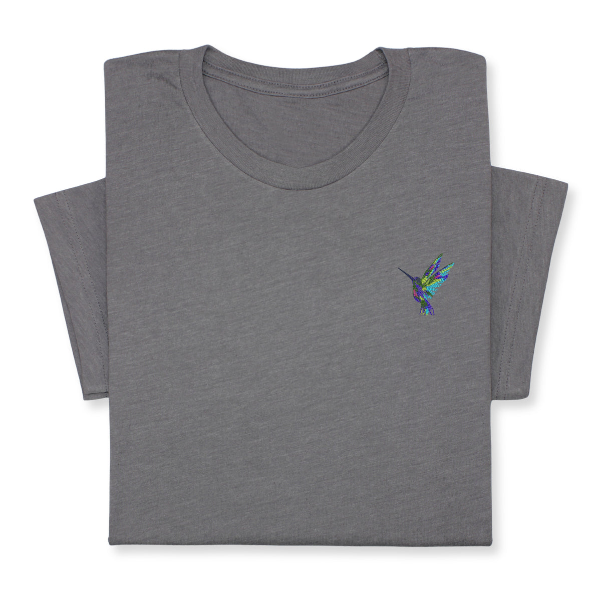 Hummingbird Embroidered T-shirt, Embroidered Bird T-shirt, Embroidered Bird Tee Crewneck Unisex, Cute Hummingbird T-shirt Gift for Friends!