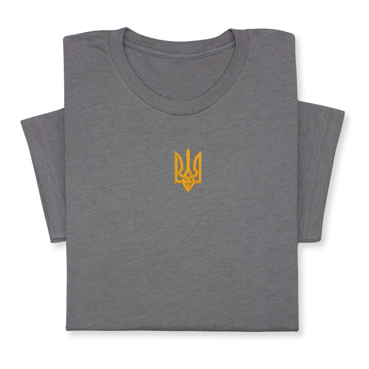 Custom Embroidered Ukrainian Coat of Arms T-Shirt - Patriotic Ukraine Emblem Tee, Handmade Heritage T-Shirt!