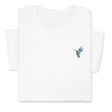 Hummingbird Embroidered T-shirt, Embroidered Bird T-shirt, Embroidered Bird Tee Crewneck Unisex, Cute Hummingbird T-shirt Gift for Friends!